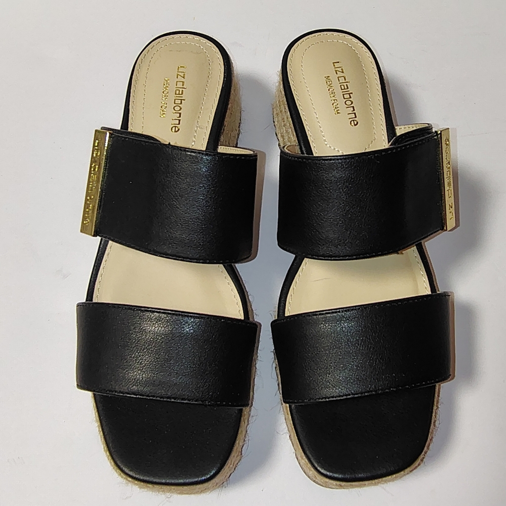 Liz Claiborne Embrook Women's Double-Band Espadrille Slide Wedge Platform Sandal - Picture 3 of 12